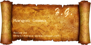 Hangos Gemma névjegykártya